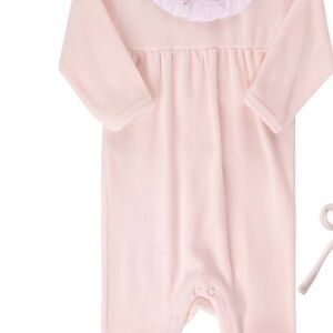 Velour Smocked Collar Romper